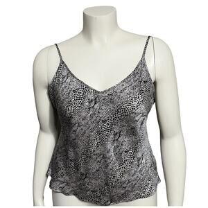 ⭐️Worthington Black Snake Print 100% Silk Camisole Sz-Large